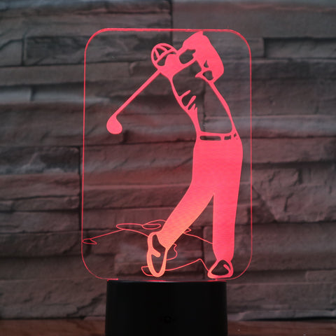 Golf - 3D Optical Illusion LED Lamp Hologram