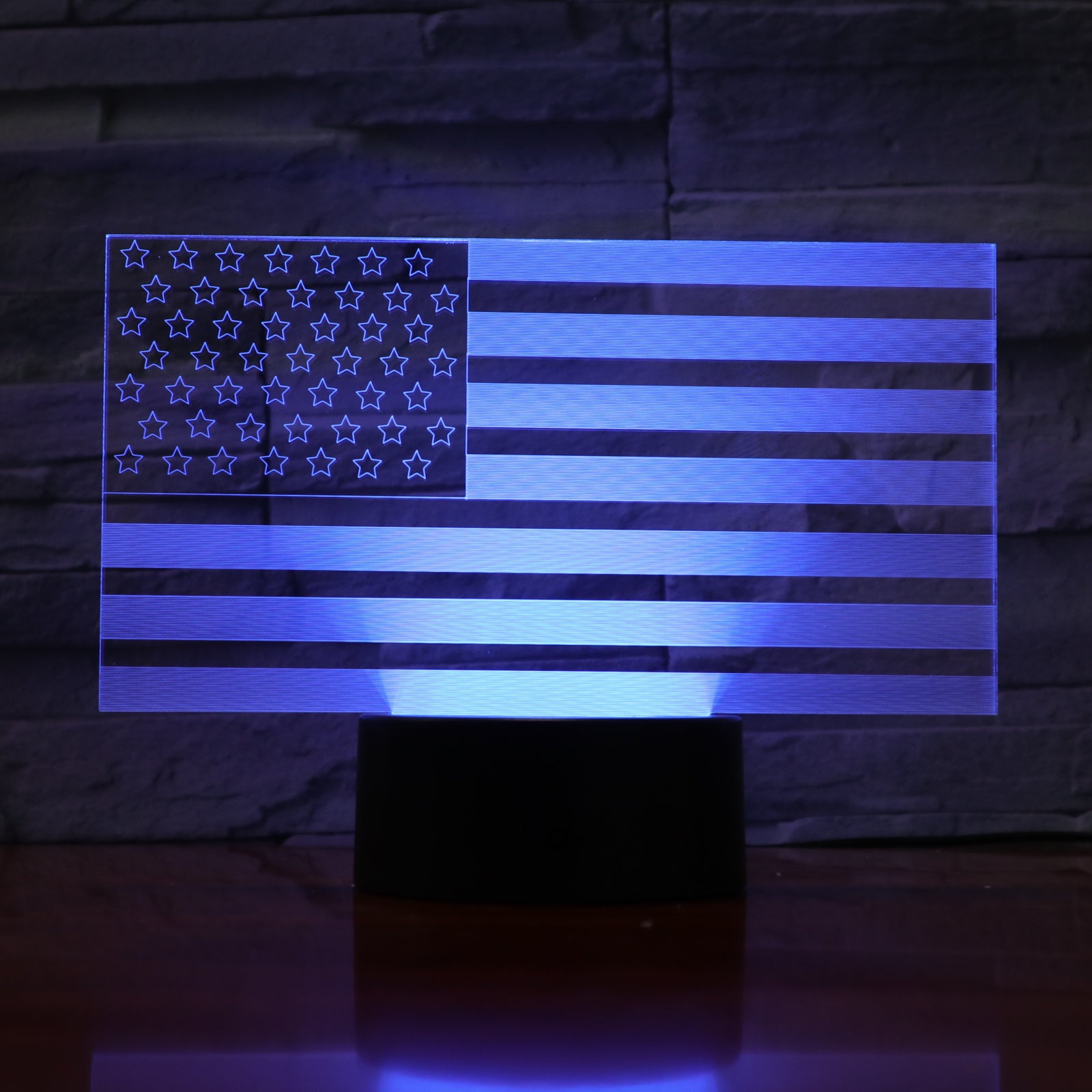 United States Flag - 3D Optical Illusion LED Lamp Hologram