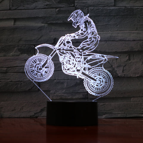 Motobike - 3D Optical Illusion LED Lamp Hologram