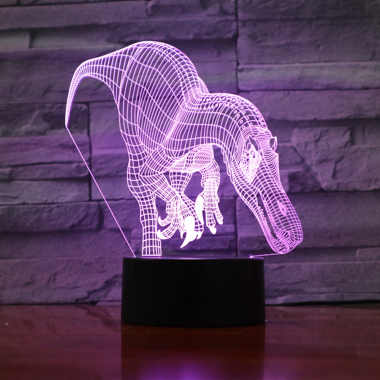 Troodon 2 - 3D Optical Illusion LED Lamp Hologram