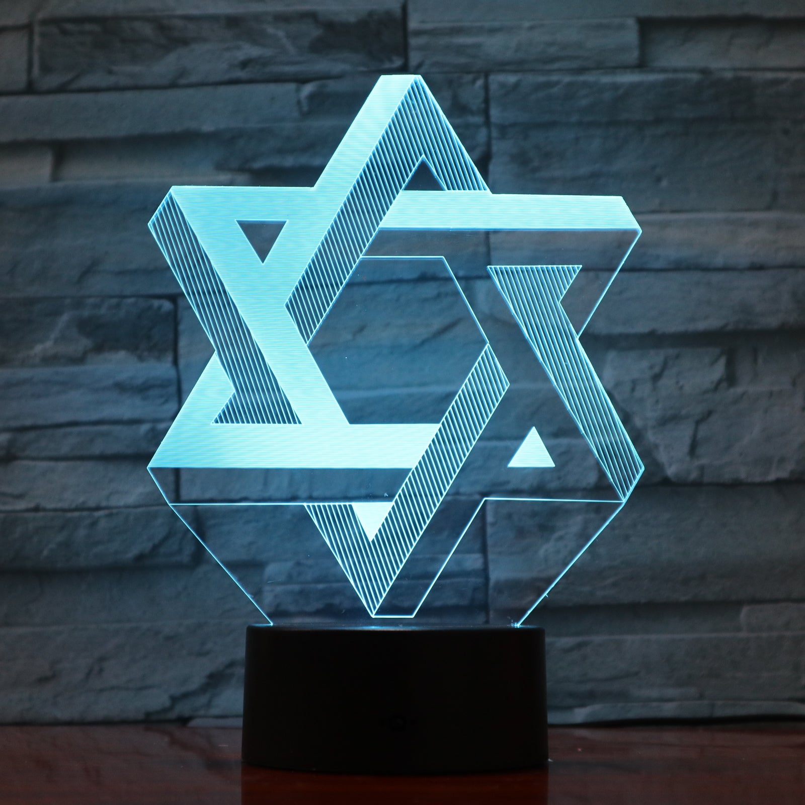 David star - 3D Optical Illusion LED Lamp Hologram