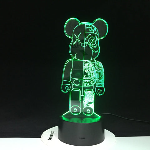 Cartoon 3D Cute Bear Usb Night Light Bulb Decoration Lights Kid Gift Novelty Atmosphere Touch Mood Desk Lamp lamparas 3109