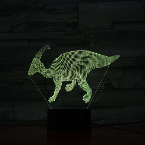 Parasaurolophus - 3D Optical Illusion LED Lamp Hologram