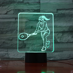 Tennis - 3D Optical Illusion LED Lamp Hologram