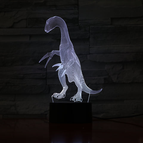 Troodon - 3D Optical Illusion LED Lamp Hologram