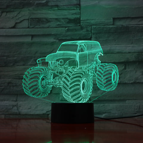 Jeep - 3D Optical Illusion LED Lamp Hologram
