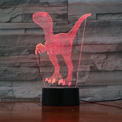 Troodon 1 - 3D Optical Illusion LED Lamp Hologram