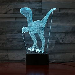 Troodon 1 - 3D Optical Illusion LED Lamp Hologram