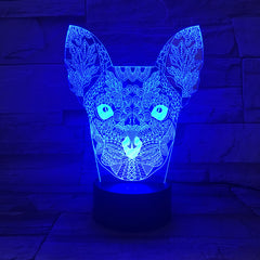 New Style Dog Colorful 3D Visual Touch Desk Table Light LED Acrylic Lamp Creative led night light Home Decor Holida AW-669