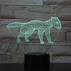 New Dog 3D LED Night Light 7 Color Flashing Touch Usb Illusion Mood Lamp USB Sleep Table Lighting Kids Birthday Gifts 1563