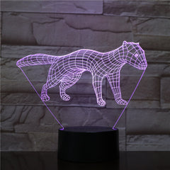 New Dog 3D LED Night Light 7 Color Flashing Touch Usb Illusion Mood Lamp USB Sleep Table Lighting Kids Birthday Gifts 1563