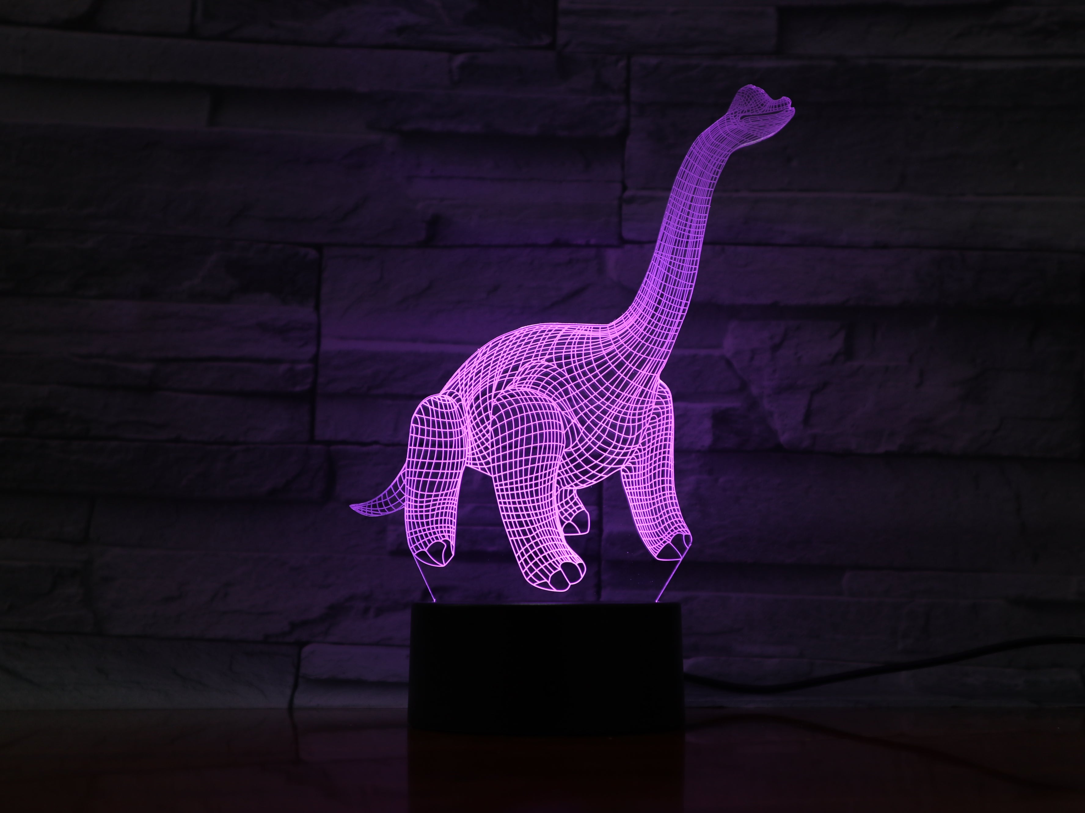 Barosaurus - 3D Optical Illusion LED Lamp Hologram