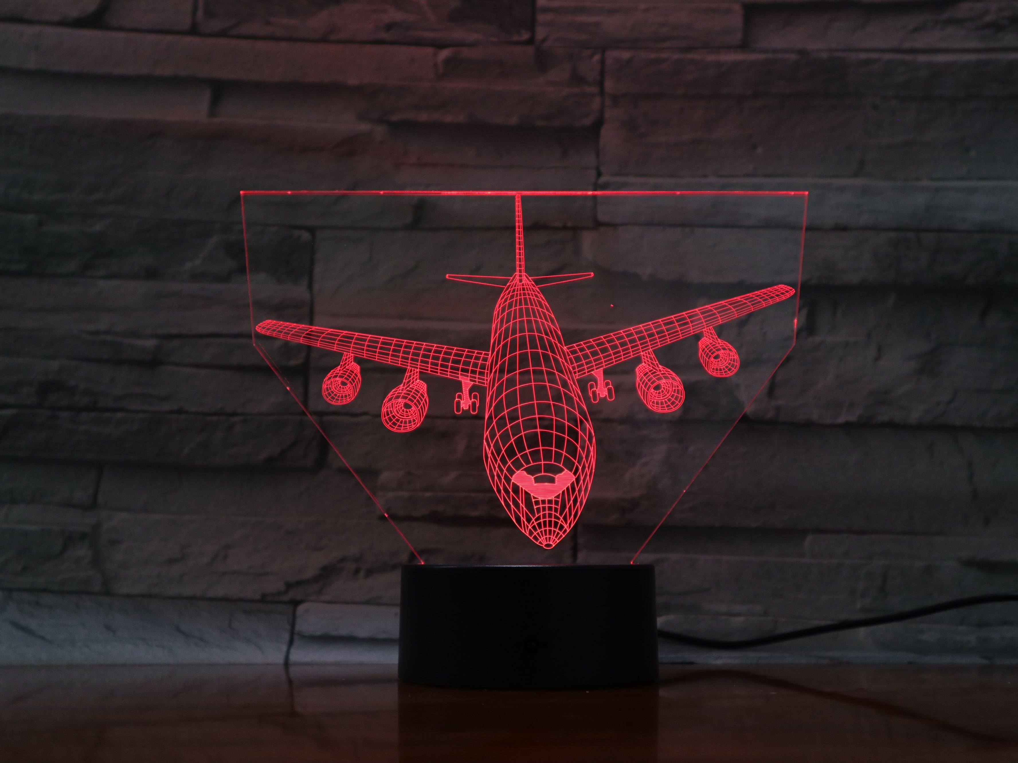 Plane 1 - 3D Optical Illusion LED Lamp Hologram