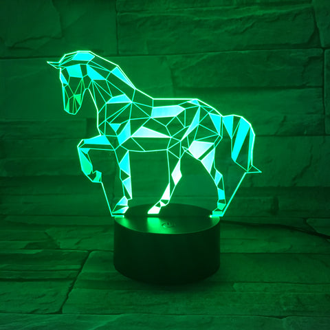 Horse 3d Night Light Colorful Touch Creative Gift 3d Light Office Light Birthday Gift for Baby Room Lights 7 Colors Dro AW-622