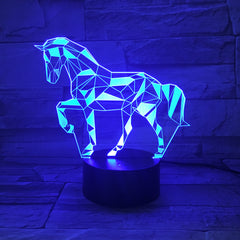 Horse 3d Night Light Colorful Touch Creative Gift 3d Light Office Light Birthday Gift for Baby Room Lights 7 Colors Dro AW-622