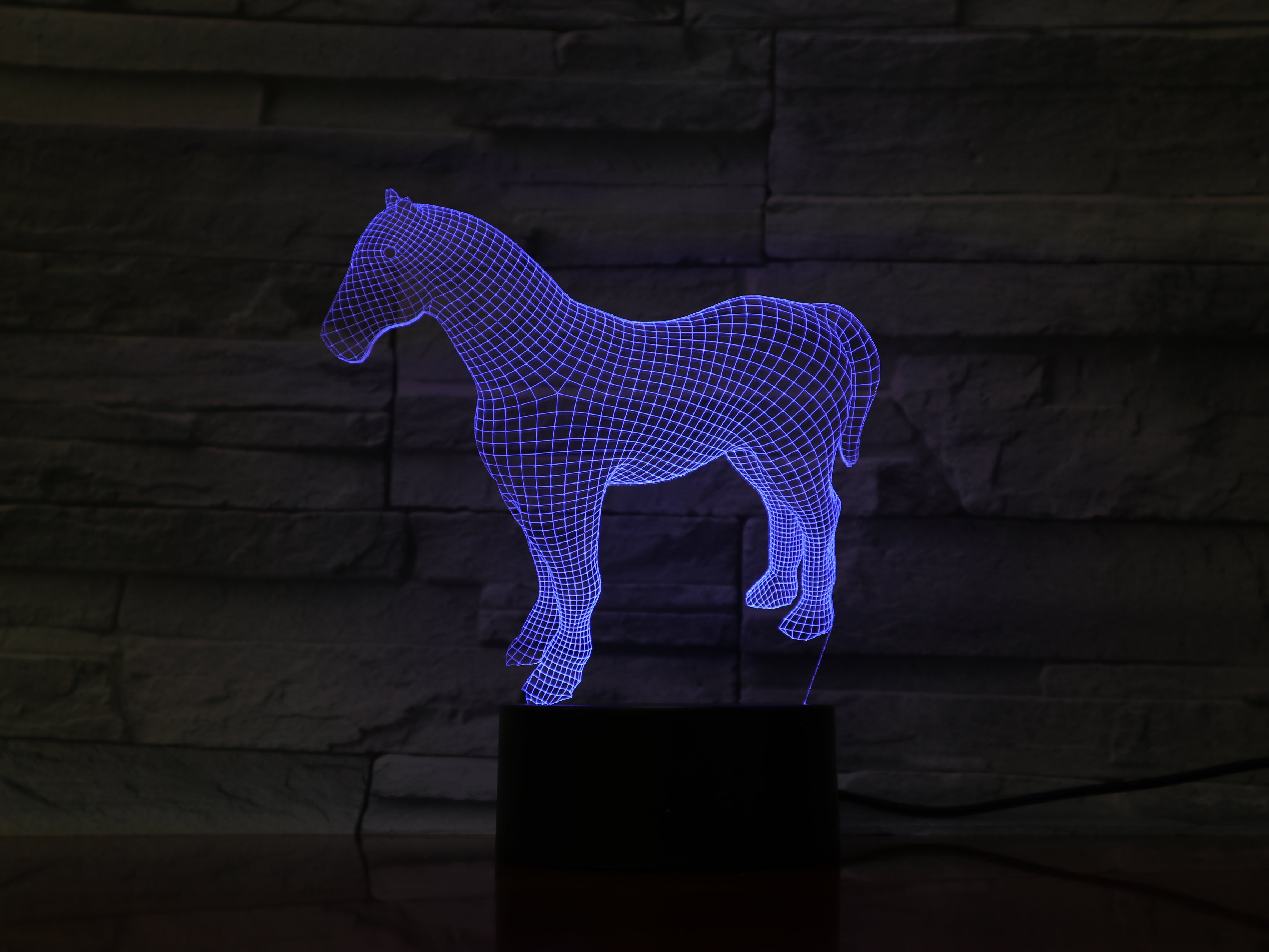 Animal Horse Unicorn Theme 3D Lamp Illusion Children's Night Light LED night 7 color Baby Kid Toy Gift Bedroom Decor Tafellamp