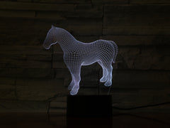 Animal Horse Unicorn Theme 3D Lamp Illusion Children's Night Light LED night 7 color Baby Kid Toy Gift Bedroom Decor Tafellamp