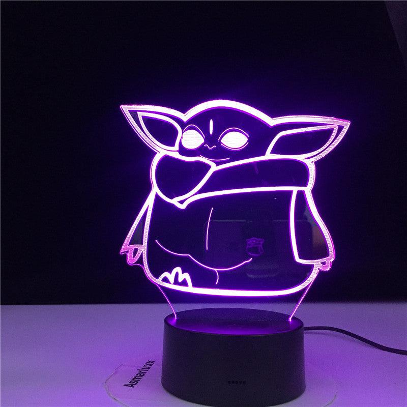 3d Led Night Light Star Wars Baby Yoda Figure for Kids Bedroom Decoration Child Gift Dropshipping Battery Powered Desk Lamp Meme