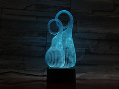 Creative 3D Lamp Abstract Shapes Graphics Nightlight Acrylic USB Illusion Ambiance Novelty Night Lights Table Decor Lamp 1304