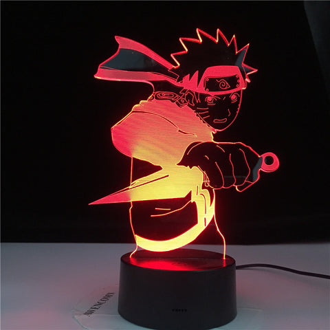 Anime Naruto Uzumaki Kids Led Night Light Team 7 Kakashi Hatake Child Bedroom Decor Colorful Nightlight Sasuke Uchiha 3d Lamp