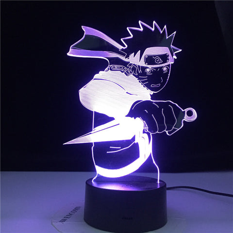 Anime Naruto Uzumaki Kids Led Night Light Team 7 Kakashi Hatake Child Bedroom Decor Colorful Nightlight Sasuke Uchiha 3d Lamp