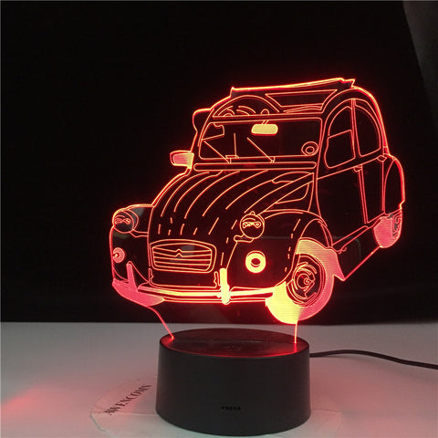 Vintage Car Cool Classic Car 3d Lamp 3d Illusion Led Night Light for Home Decoration Child Bedroom Adults Office Decor Light
