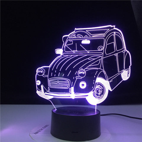 Vintage Car Cool Classic Car 3d Lamp 3d Illusion Led Night Light for Home Decoration Child Bedroom Adults Office Decor Light