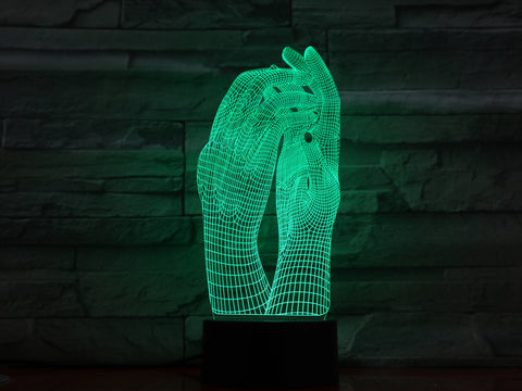 Hands - 3D Optical Illusion LED Lamp Hologram