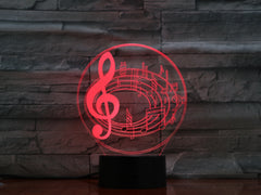 Music - 3D Optical Illusion LED Lamp Hologram