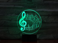 Music - 3D Optical Illusion LED Lamp Hologram