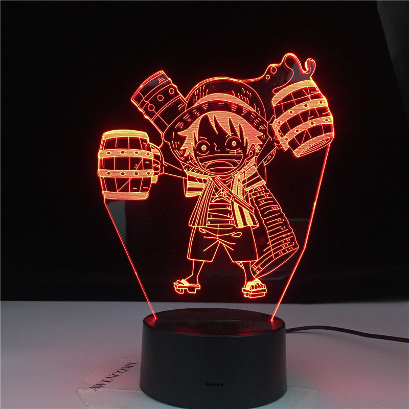 Roronoa Zoro Figure Anime ONE PIECE 3d Lamp Kids Nightlight for Child Bedroom Decorative Light Usb Desk Led Night Light Gift