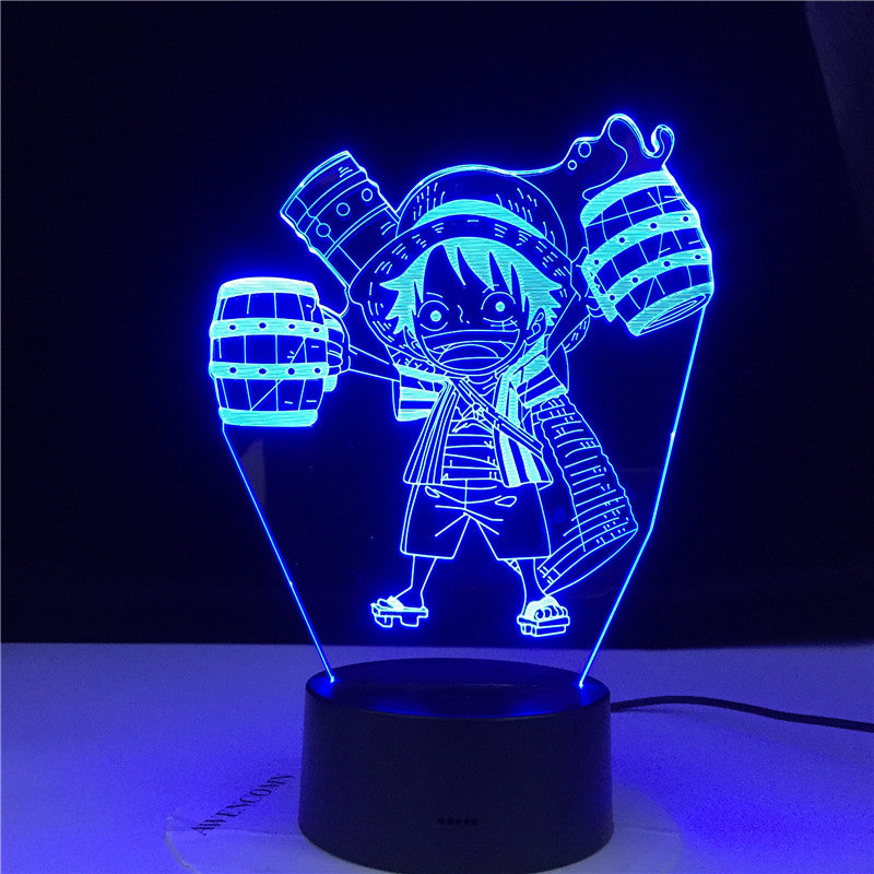 Roronoa Zoro Figure Anime ONE PIECE 3d Lamp Kids Nightlight for Child Bedroom Decorative Light Usb Desk Led Night Light Gift