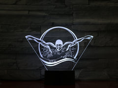 Swimmer - 3D Optical Illusion LED Lamp Hologram