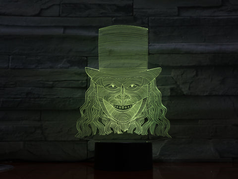 A Man in Hat - 3D Optical Illusion LED Lamp Hologram