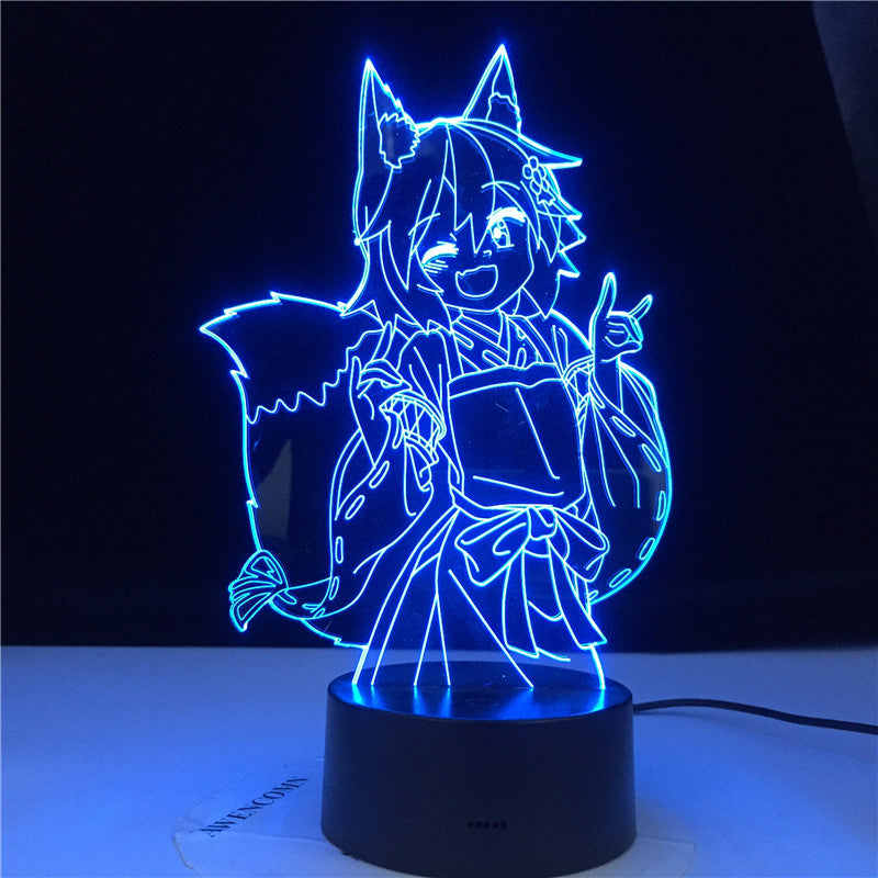Senko San The Helpful Fox Figure 3d Lamp Nightlight Colors