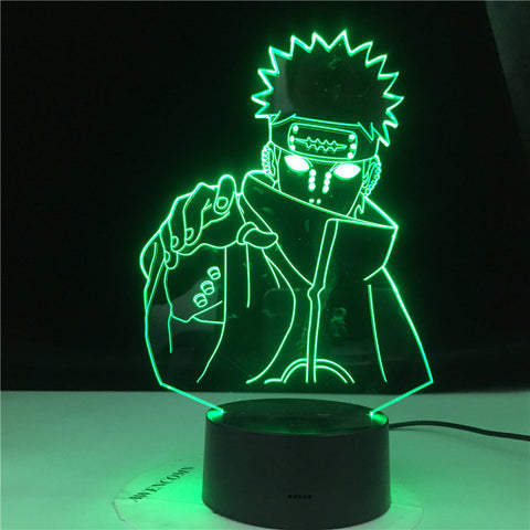 Six Paths of Pain Naruto Nagato Figure Kids Night Light Led Colors Changing Child Bedroom Nightlight Birthday Gift Table Lamp