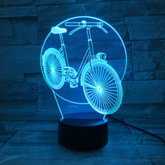 Bicycle - 3D Optical Illusion LED Lamp Hologram