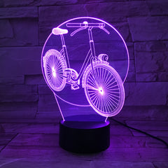 Bicycle - 3D Optical Illusion LED Lamp Hologram