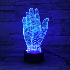Hand - 3D Optical Illusion LED Lamp Hologram