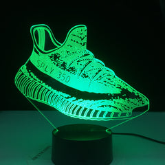 Creative Usb 3D Led Touch Switch Shoes Shape Atmosphere Night Light For Sports Fans Bedroom Movement Lighting Fixture Desk Lamp