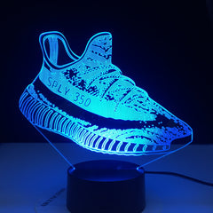 Creative Usb 3D Led Touch Switch Shoes Shape Atmosphere Night Light For Sports Fans Bedroom Movement Lighting Fixture Desk Lamp