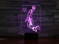 Basketball Player - 3D Optical Illusion LED Lamp Hologram