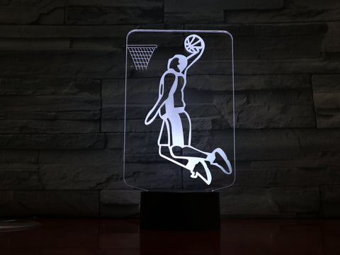 Basketball Player - 3D Optical Illusion LED Lamp Hologram
