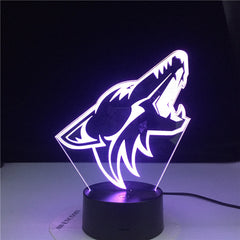 10th Anniversary Deal Animal Wolf Head 3D LED Nightlights Colorful Wolf Design Table Lamp Illusion Lights Bedroom Modern Decor