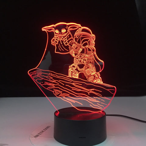 Star Wars Yoda Figure Desk Lamp for Kids Bedroom Decor Table Lamp Children Projection Light 3d Led Night Light Dropshipping