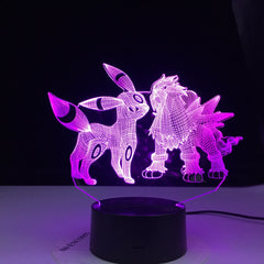 Umbreon and Entei Figure Kids Night Light Led Touch Sensor Colorful Bedroom Light Cool Table 3d Lamp Pokemon Safe Light Gift