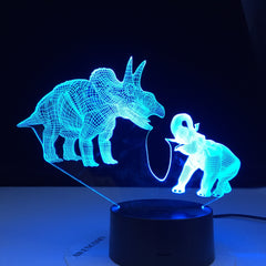 Dinosaur and Elephant Series 7/16 Colors Change LED Table Desk Lamp Kids Gift Home Decoration Touch Led Lamp 3D Night Light