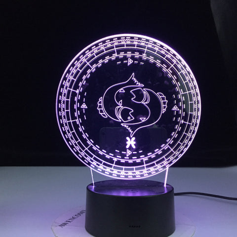 Pisces Twelve Constellation Lamp Kids Night Light Led Colorful Touch Sensor Nightlight for Home Decoration Light Birthday Gift