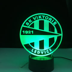 SK Viktorie 1921 LEDVICE Soccer Club Led Night Light 3d Illusion Colors Changing Nightlight for Home Decoration Bedside Lamp