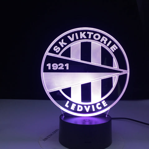 SK Viktorie 1921 LEDVICE Soccer Club Led Night Light 3d Illusion Colors Changing Nightlight for Home Decoration Bedside Lamp